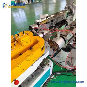Automated Corrugated Pipe Extrusion Equipment / Plastic Conduit Pipe Making