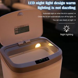 Buy cheap Electric Trash Can Automatic Mute Infrared Induction 16L Smart Waste Bin for Office for Living Room for Bedroom from wholesalers