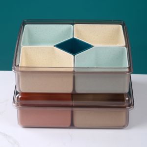 Compartments 450g Plastic Organizer Box With Cover