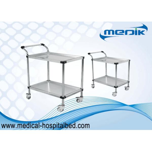 Buy cheap Detachable Double Shelves Medical Instrument Trolley With Pushing Hand from wholesalers
