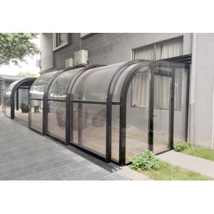 Buy cheap Arc Garden Glass Roof Sunroom Free Standing Prefab 6065 T5 EPDM from wholesalers