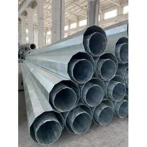 Buy cheap 60FT Dodecagonal Electrical Power Pole Hot Dip Galvanized Direct Burial from wholesalers