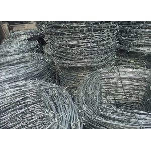 Electro Galvanized Barbed Wire Double Strand Silver Color Free Sample