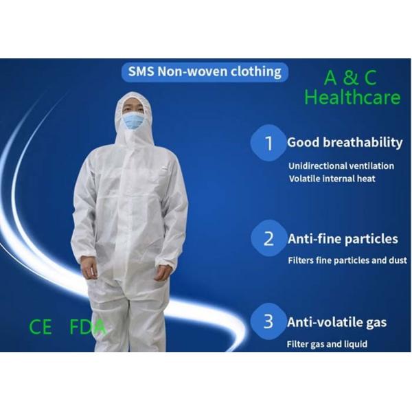 Buy cheap Antibacterial Disposable Plastic Gowns CPE Isolation Gown With Thumb Up from wholesalers