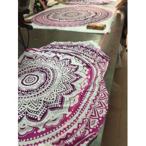 Lightest Round Mandala Beach throw Cotton roundies 150CM Polyester round beach