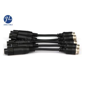 12V 24V 6 Pin Power And Video Cable For Trailer Car Reverse Backup Camera System