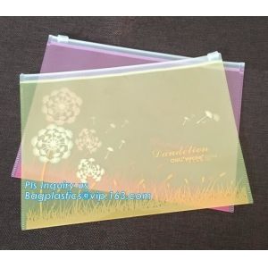 Buy cheap unique design coloful printed clear pvc plastic slider hook hanging zipper bag, Slider Zipper Bag with Custom Logo from wholesalers