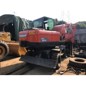 Buy cheap                  High Effective 6 Ton Mini Wheel Excavator Doosan Dx60W for Sale, Used Doosan Popular Small Mobile Digger Dx60W Dx55W R60W R55W Hot Sales              from wholesalers