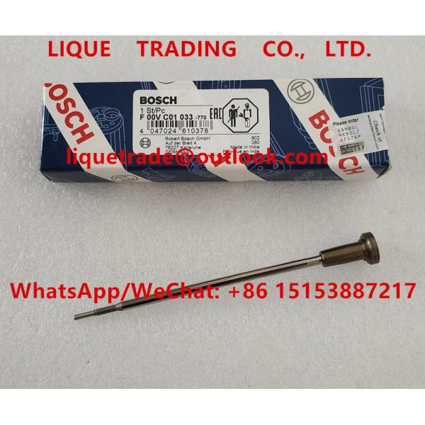 Buy cheap BOSCH Common rail injector valve F00VC01033 , F 00V C01 033 for 0445110279 0445110283 0445110186 from wholesalers