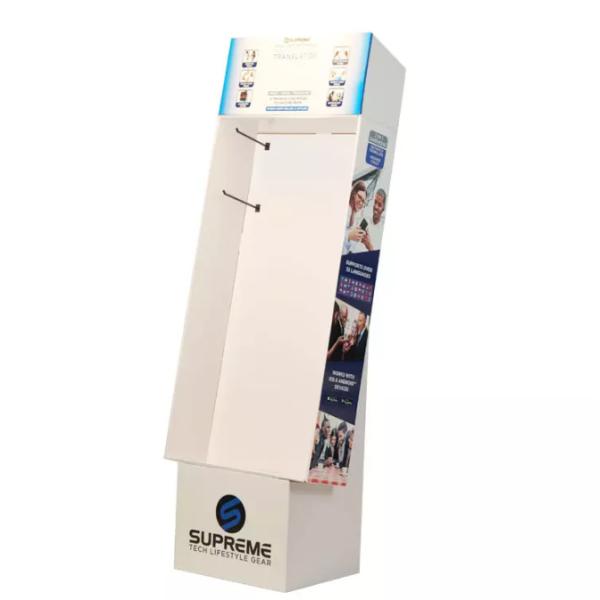 Supermarket Retail Cardboard Hook Display For Phone Accessories