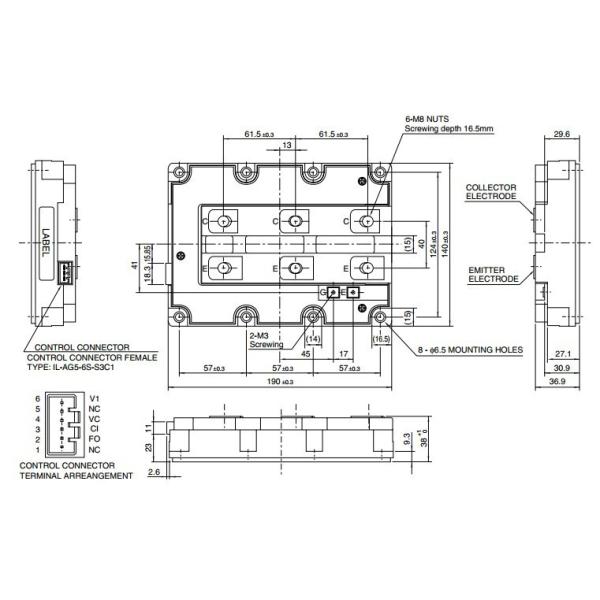 Buy cheap PM1200HCB250-2 High Voltage Intelligent Power Module (1200 Amperes/3300 Volts) MITSUBISHI IGBT Power Module from wholesalers