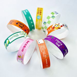 Adjustable and Durable Tyvek Wristbands for Event Identification Disposable