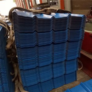fast assembly 0.376mm blue corrugated roof sheets use as bounding wall