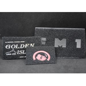 Buy cheap 2D 0.5mm Silver Embossed Patches Female Velcro Hard PVC from wholesalers