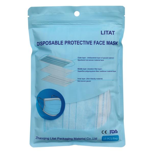 Buy cheap BRC Resealable Zipper Bags Resealable Poly Bags For Mask Packaging from wholesalers