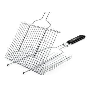 Buy cheap ISO9002 BBQ Grill Wire Mesh Non Stick Fish Grill Basket Anti Bending from wholesalers