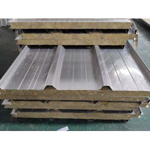 Buy cheap Building Material 50mm Stainless Steel Rock Wool Sandwich Panel from wholesalers