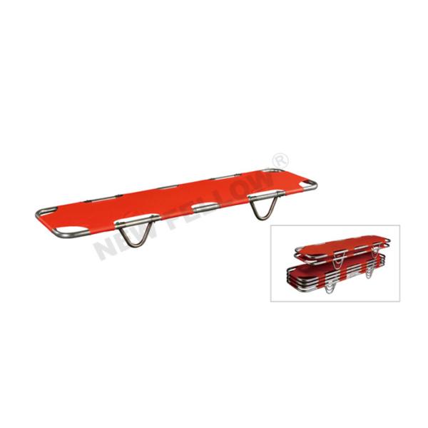 Quality High Strength Stainless Steel + PVC Fabric Patient Transport Stretcher CE / FDA for sale