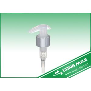 Buy cheap 28mm Plastic Liquid Soap Lotion Pump Silver Aluminum Transparent from wholesalers