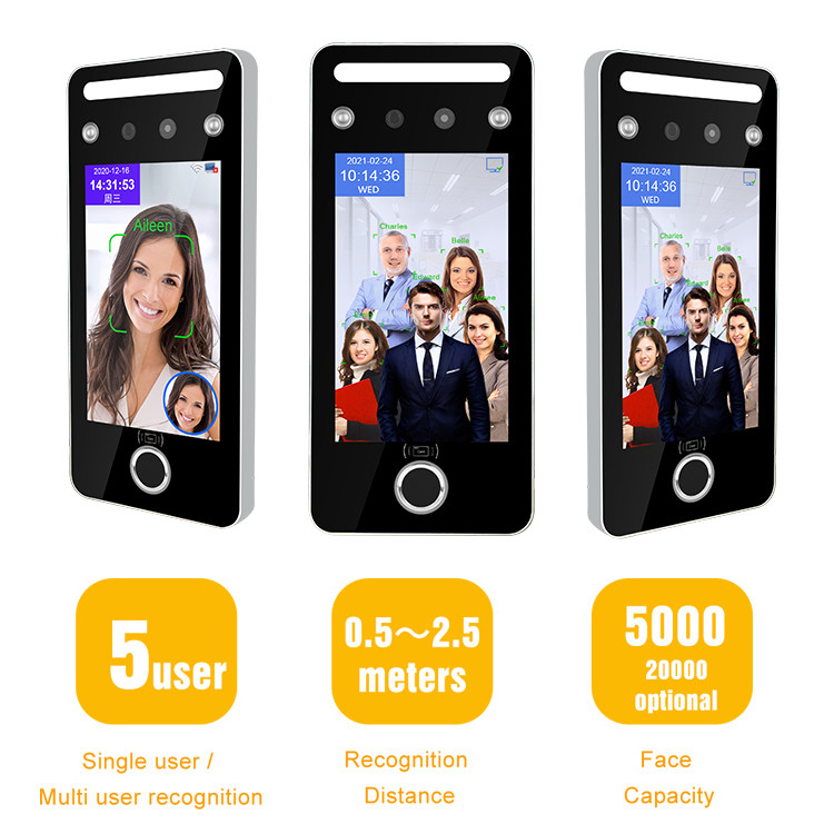 Multi Person Wireless Biometric Face Attendance Machine Access Control System