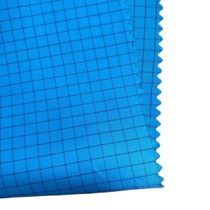 Buy cheap Plain Dyed Taffeta Fabric COC Certified 5mm Grid Anti Static ESD Fabric for Cleanroom from wholesalers