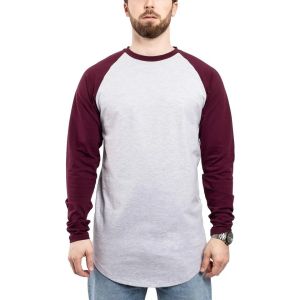 China                  Baseball Long Sleeve T-Shirt Basic Raglan Sleeve of The Oversize Fashion Men′s Long Sleeve T-Shirt L/S              on sale