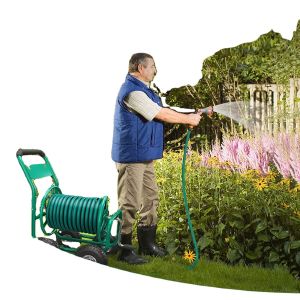Sturdy and Durable Wheeled Water Hose Reel Storage Cart Dimension L x W x H 60