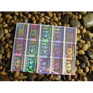 Buy cheap Silver Spare Hologram Security Stickers Tamper Proof Scratch Off from wholesalers