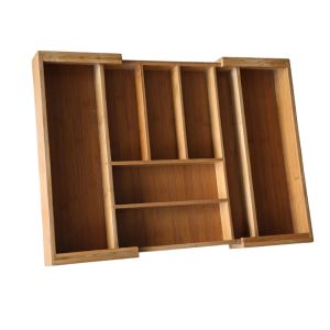 Buy cheap expandable kitchen bamboo drawer organizer and cutlery tray from wholesalers