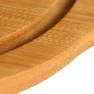 Buy cheap round wooden pizza peel with groove and handle from wholesalers