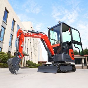 Buy cheap High Efficiency Red Mini Hydraulic Excavator For Farmland CE Certified from wholesalers