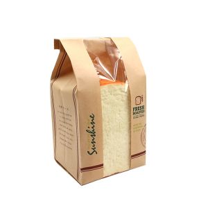 Buy cheap Sandwich Toast Paper Bag , Sustainable Kraft Bakery Bags With Window from wholesalers