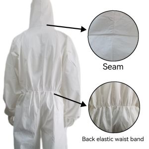 Buy cheap Customizable White Microporous Protective Isolation Coveralls Without Shoe Cover from wholesalers