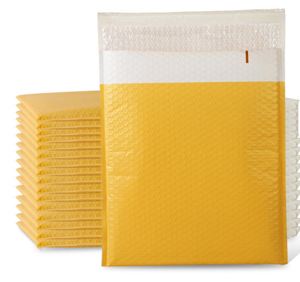 Buy cheap Biodegradable Self Seal Bubble Bags Waterproof Custom Poly Bubble Mailer Orange from wholesalers