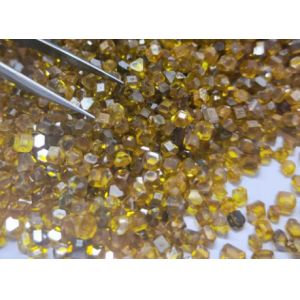 Buy cheap MCD Mono Crystalline Diamond Dodecahedron / Tower Shaped Yellow Rough Diamond from wholesalers