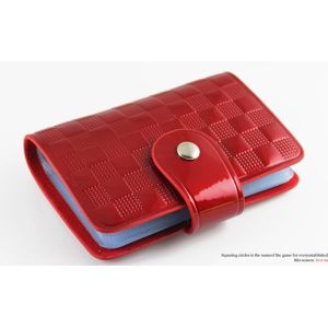 Buy cheap Red Lattice Patent Leather Woman Credit Card Holders Wallets product