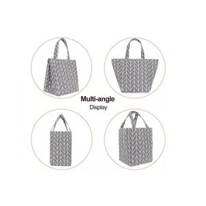 Buy cheap Canvas Fabric Reusable Insulated Lunch Bag With Inner Pocket from wholesalers