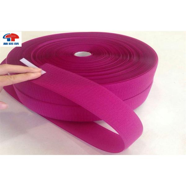 Rose Red Nylon sticky back hook and loop tape roll , industrial strength Hook