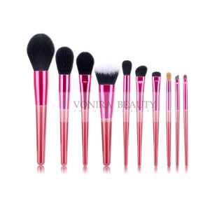 Buy cheap Red Tapered Synthetic Hair Makeup Brushes With Glossy Ferrule from wholesalers