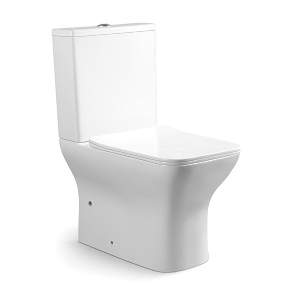 Quality Bathroom Two Piece Siphonic Toilet Rimless ADA Compliant Cupc Approved for sale