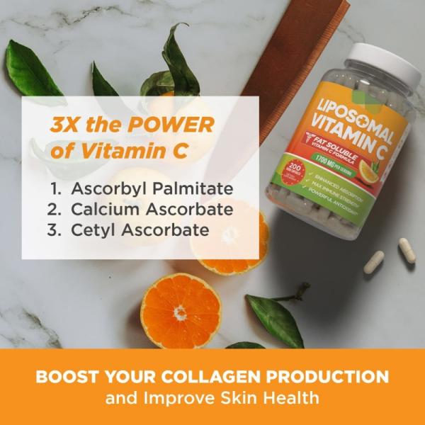 Health food High Absorption Liposomal Vitamin C Capsules with Private Label