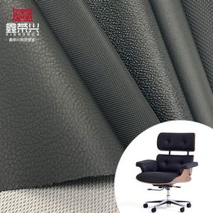China Pvc Embossed Various Litchi Punch Pinhole Texture Artificial Synthetic Leather for Chair Sofa Car Foot Faux Leather on sale
