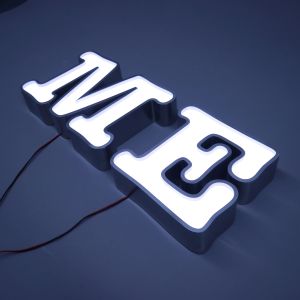 Power Coated LED Illuminated Sign Led Frontlit Sign Steel Frame