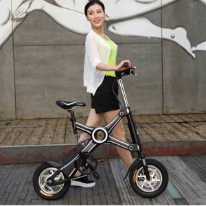 Buy cheap Black Popular 500W Two Wheel foldable electric bicycle with Brake from wholesalers