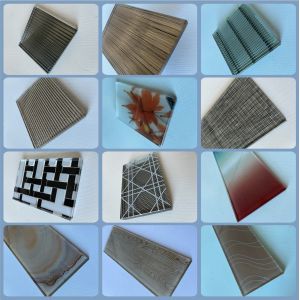 Buy cheap Custom Print Decorative Pattern Glass Home Decorative Panel Glass 8mm-19mm Flat / Curve Irregularity Decorative Sheet Glass For Skylight Roofs from wholesalers