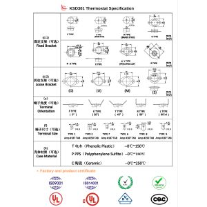 Buy cheap Manual Reset KSD301 High Precision Thermal Switch 16A 250V Safety Protection Switch from wholesalers