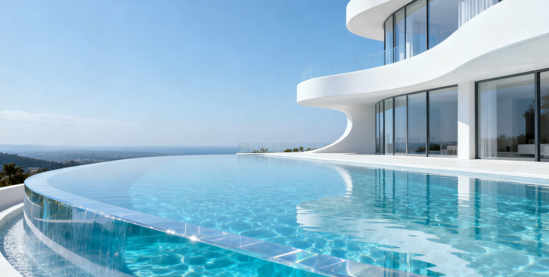 Buy cheap Transparent Acrylic Wall Panels System for Infinity Edge Pool Custom Manufacturing & CNC Cutting Service from wholesalers