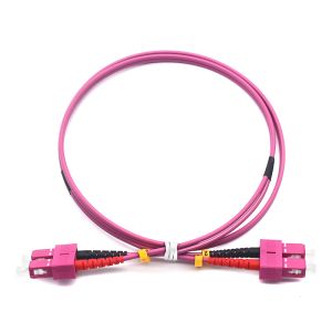 High-Performance OM4 MM Fiber Optic Patch Cord SC PC to SC PC for Seamless Data
