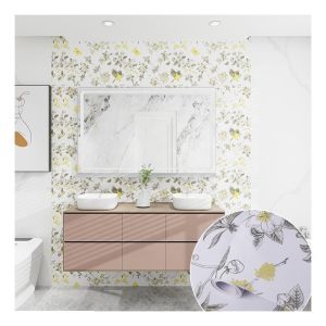 Buy cheap Fireproof Botanical Wallpaper Peel And Stick PVC Flower Wallpaper For Bathroom from wholesalers
