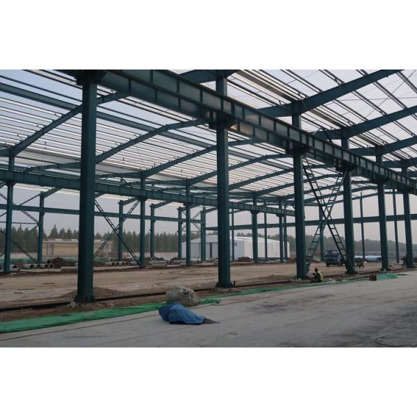Customized Steel Structure Warehouse With Sloped Roof And Galvanized Steel